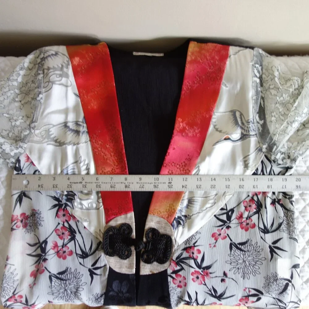 NWT Vtg SPENCER ALEXIS Mixed Fabric Kimono Jacket – Med - Picture 8 of 8